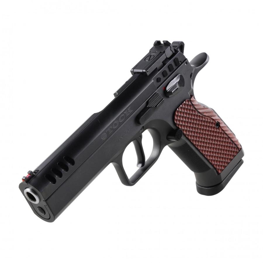 Tanfoglio Stock 2025 9x19 fekete, bordó alu markolat, állítható nyílt irányzék