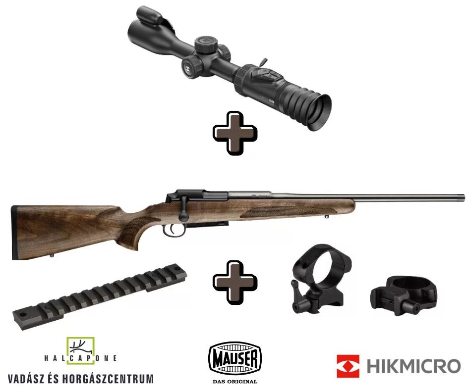 Mauser 25 Pure fegyver + HIKMICRO ALPEX PRO LRF A50PL éjjellátó céltávcső szett