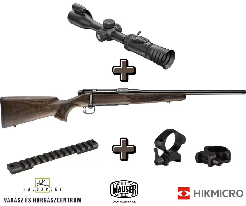 Mauser M18 Pure fegyver + HIKMICRO ALPEX PRO LRF A50PL éjjellátó céltávcső szett