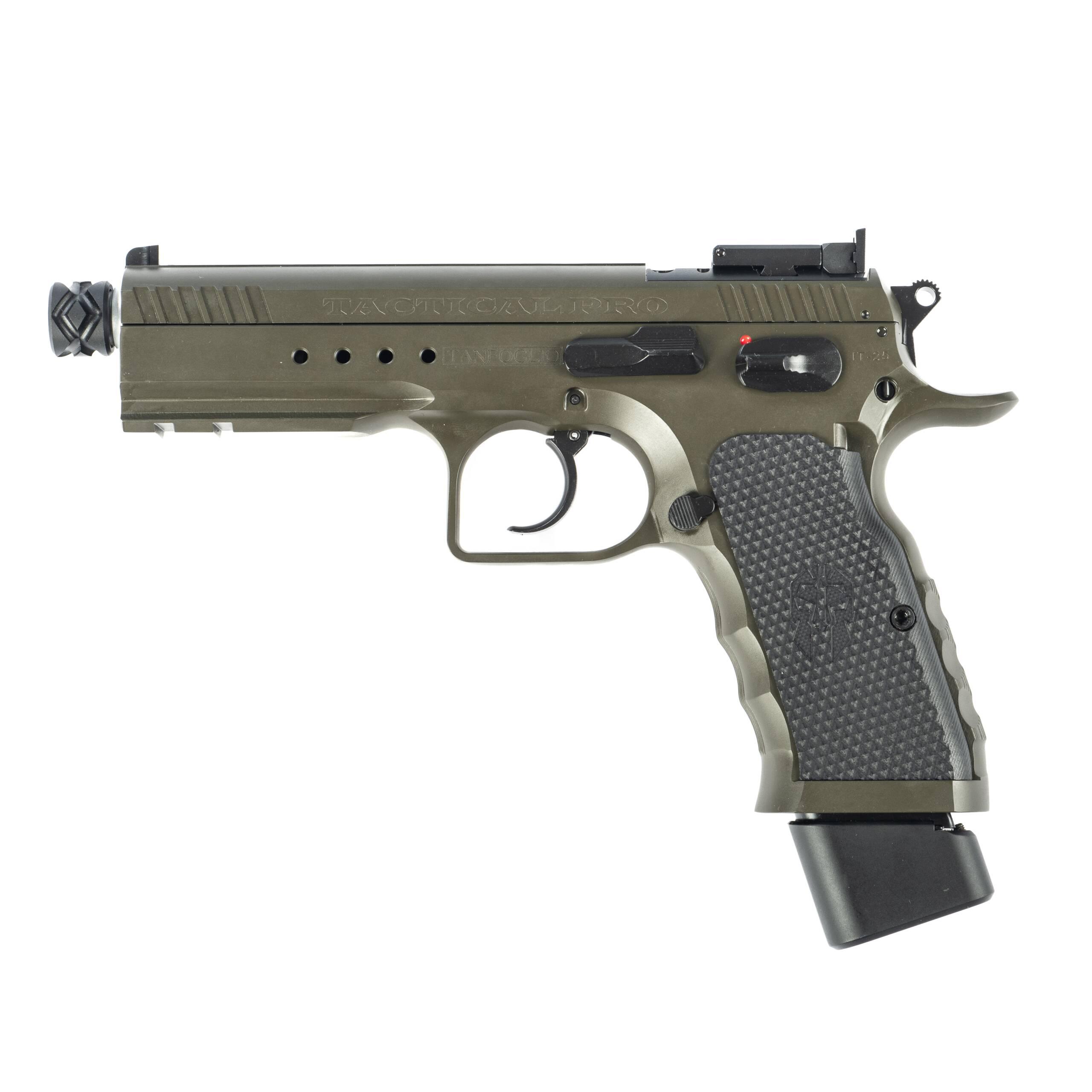 Tanfoglio Tactical Pro Zöld 9×19 OR, 2026 DA, 125 mm poligon cső, 1/2×28 menet